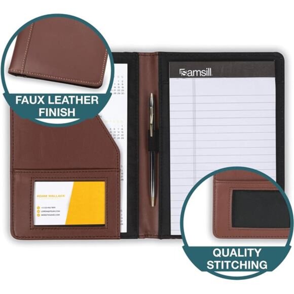 Mini Size Business Interview Professional Padfolio, Includes Writing Pad, - Picture 4 of 16